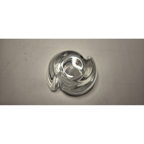 Vintage Crystal S Shaped Heavy Votive Beautiful Unique Clear Art Deco - Picture 4 of 4